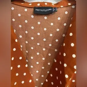 PrettyLittleThing | Dresses | Pretty Little Things Polka Dot Dress Orange  Size 4 | Poshmark